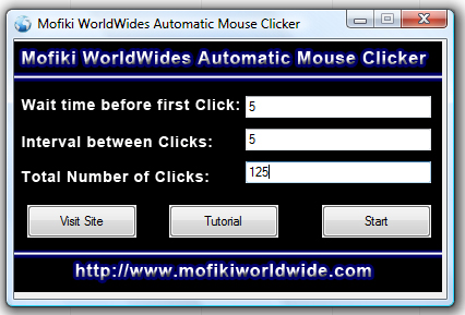Windows 7 Automatic Mouse Clicker MWW 1.0 full