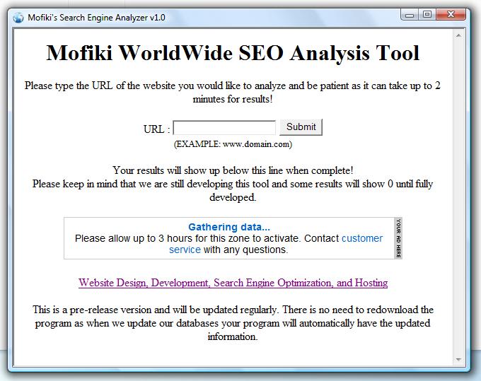 Mofiki's SEO Analyzer screenshot